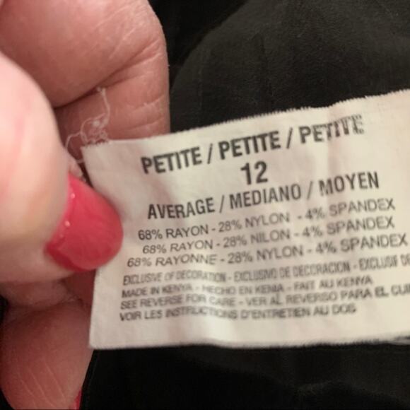 Gloria Vanderbilt crystal rhinestone embellished jeans size‎ 12P. Deep black. - Picture 7 of 8